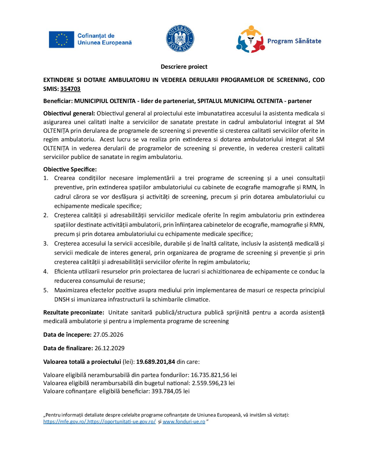 Descriere proiect